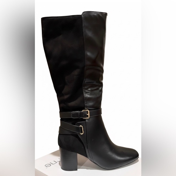 NEW! Liz Claiborne Black Hemlock Leather Boots - Size 10M - Picture 5 of 8